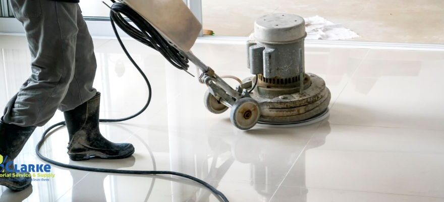 Professional floor cleaning in St. Petersburg office space