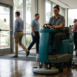 High-Traffic Floor Maintenance Team